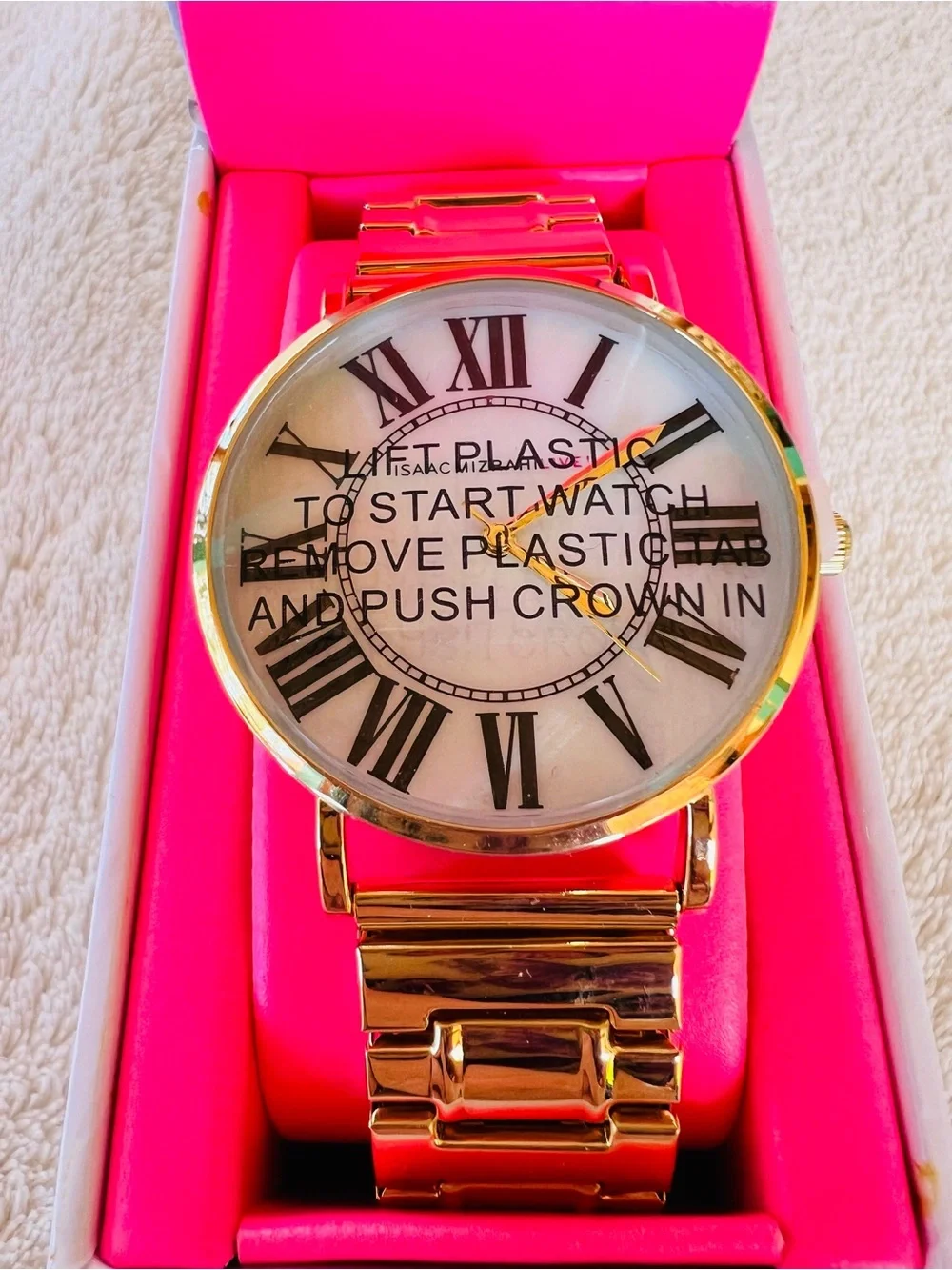 Isaac Mizrahi Live! Gold-Tone Expansion Watch NWT IN BOX